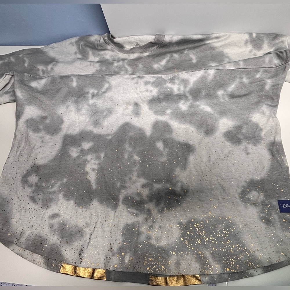 NWOT Disneyland Resort Spirit Jersey Grey Tie Dye Gold Castle Edition Large - Picture 3 of 13